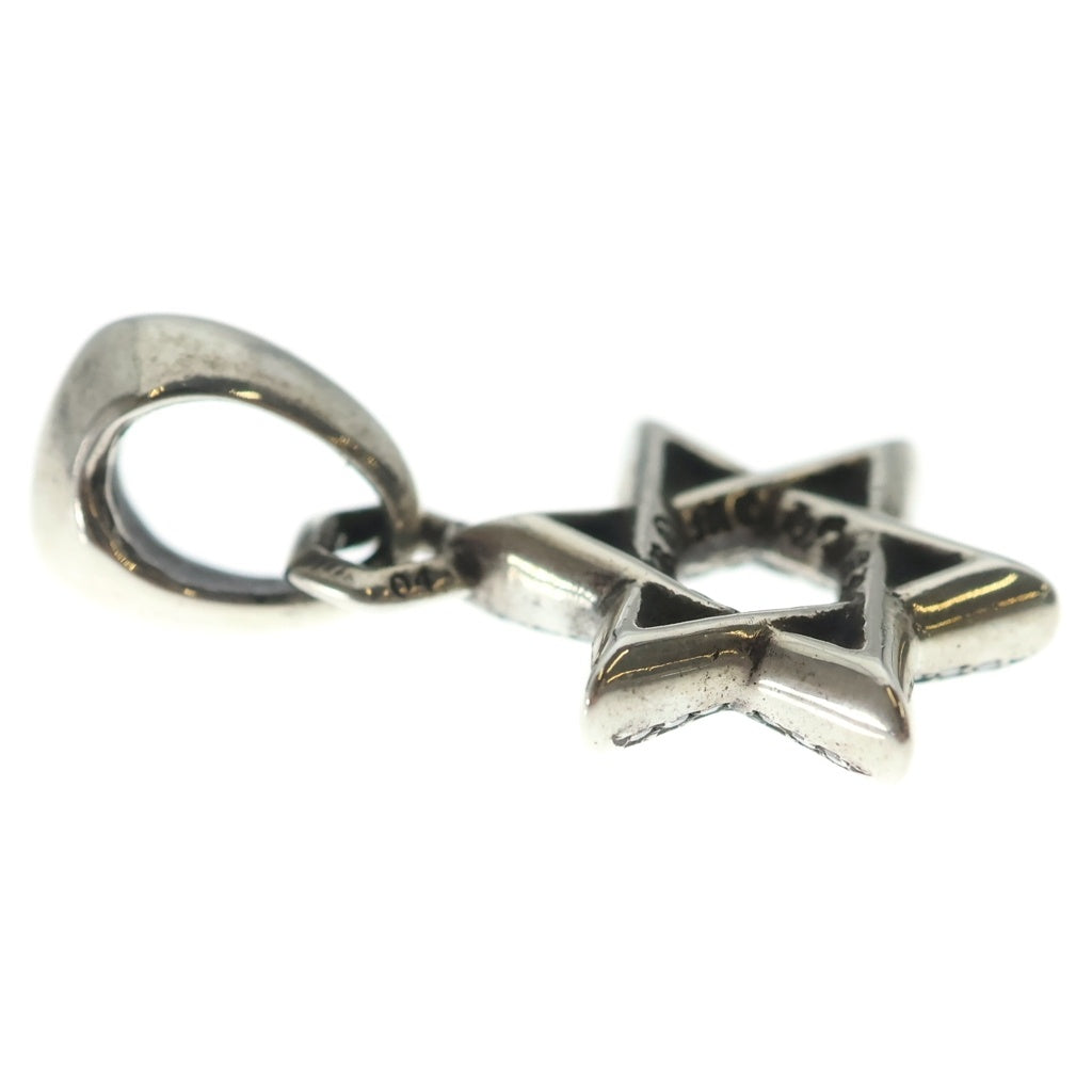CHROME HEARTS(クロムハーツ) STAR OF DAVID CHARM P D スターオブダビデチャーム PAVEダイヤ シルバーネックレストップ
