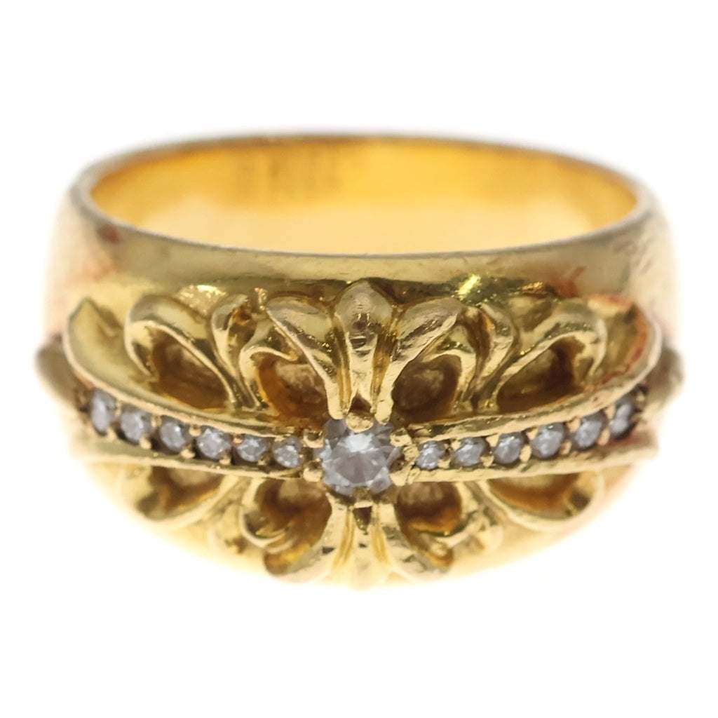 CHROME HEARTS(クロムハーツ) 22K FLRL CRS P D 22K フローラルクロス PAVEダイヤ ゴールドリング