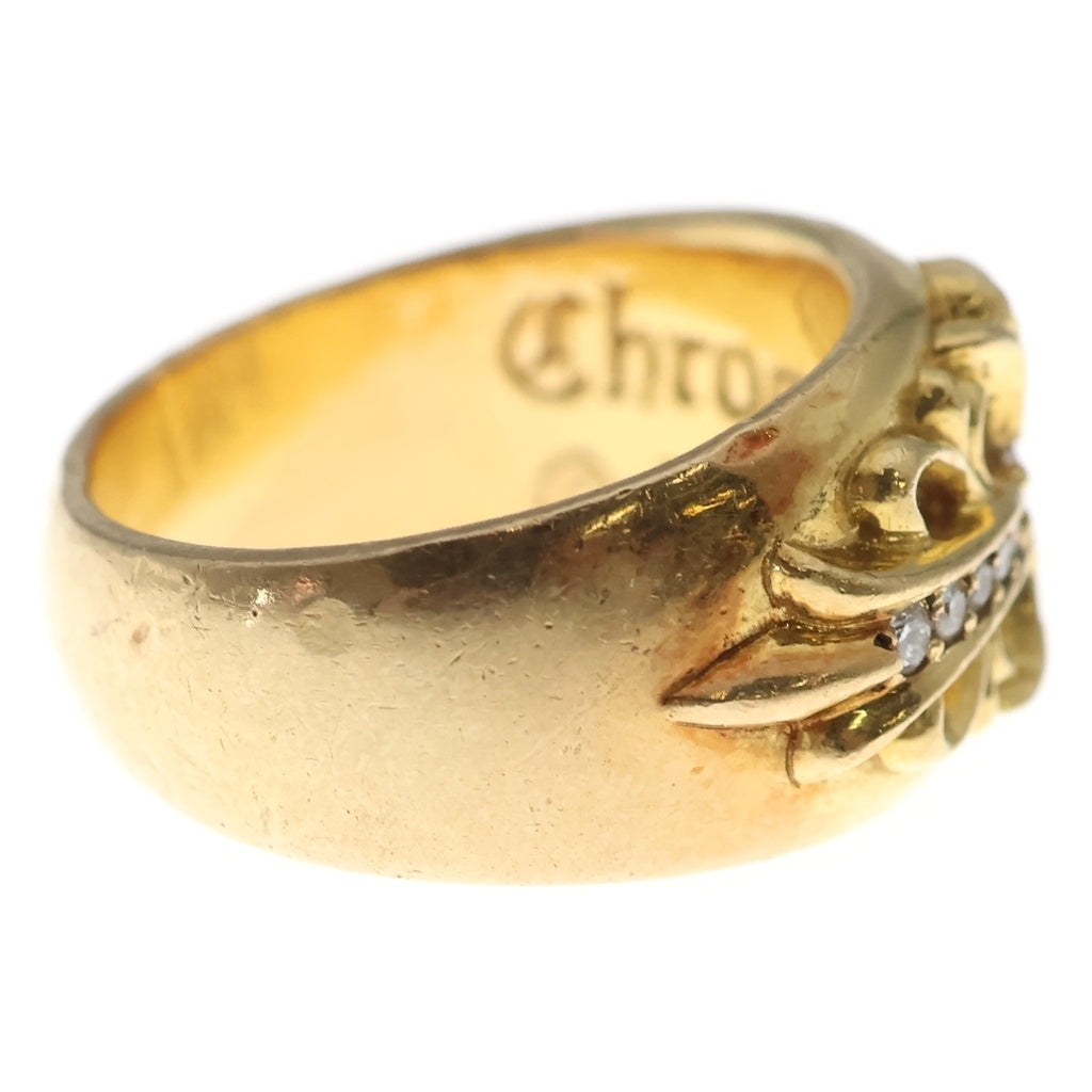 CHROME HEARTS(クロムハーツ) 22K FLRL CRS P D 22K フローラルクロス PAVEダイヤ ゴールドリング
