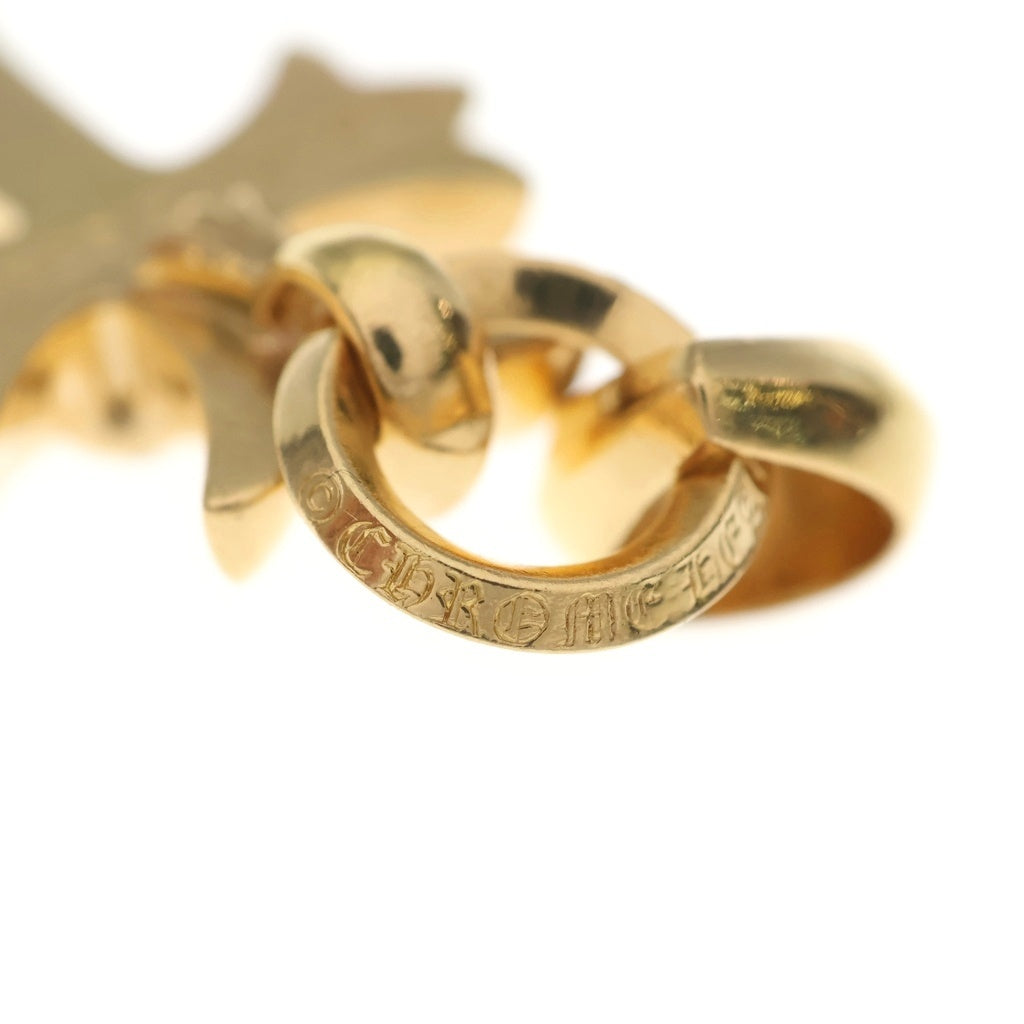 CHROME HEARTS(クロムハーツ) 22K CH CRS HRT P DIA W BALE スモールCHクロスハート PAVEダイヤ ゴールドネックレストップ