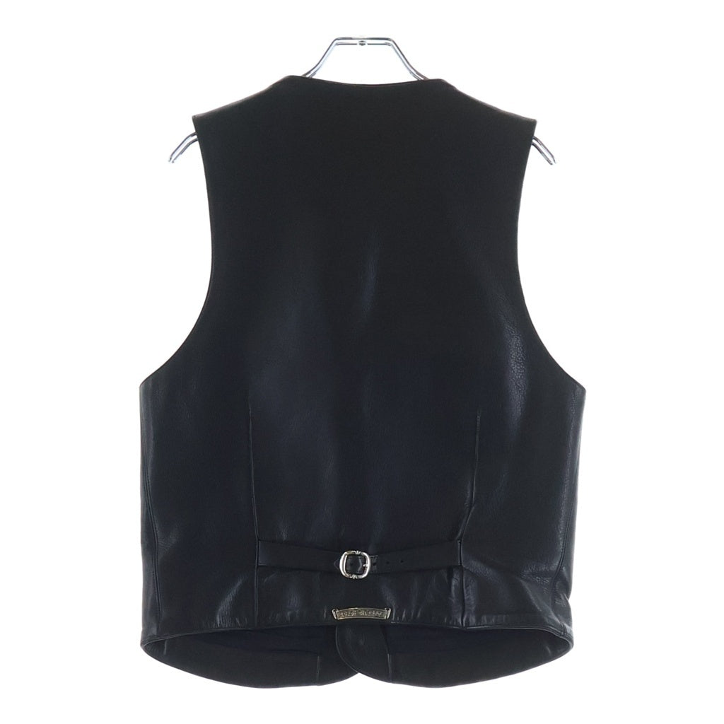 CHROME HEARTS クロムハーツ 5BTN VEST 5ボタンレザーベスト ブラック CHROME HEARTS(クロムハーツ) 5BTN VEST 5ボタンレザーベスト ブラック