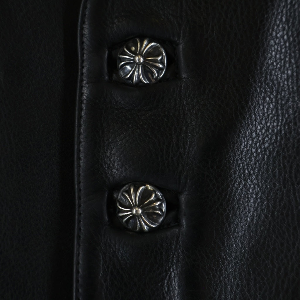 CHROME HEARTS(クロムハーツ) 5BTN VEST 5ボタンレザーベスト ブラック