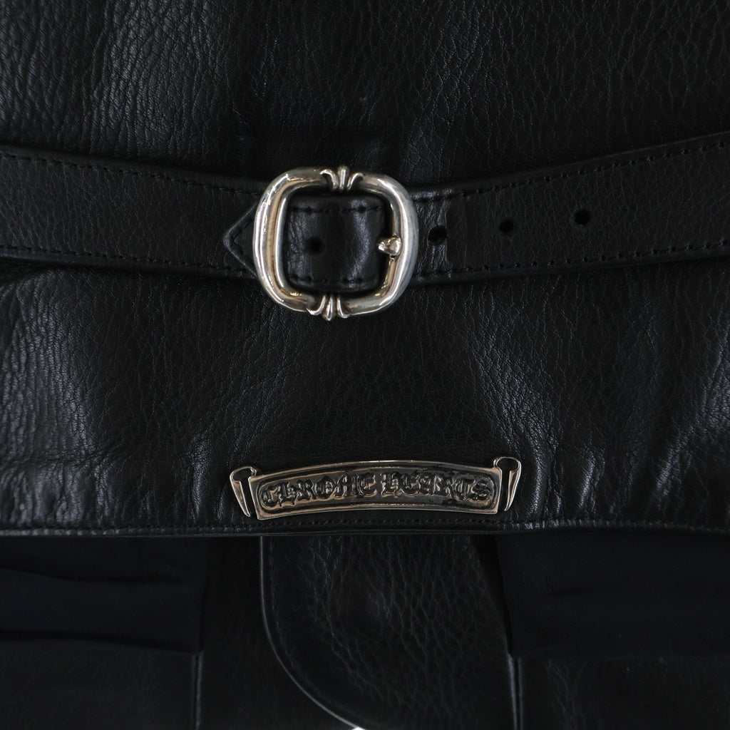 CHROME HEARTS(クロムハーツ) 5BTN VEST 5ボタンレザーベスト ブラック