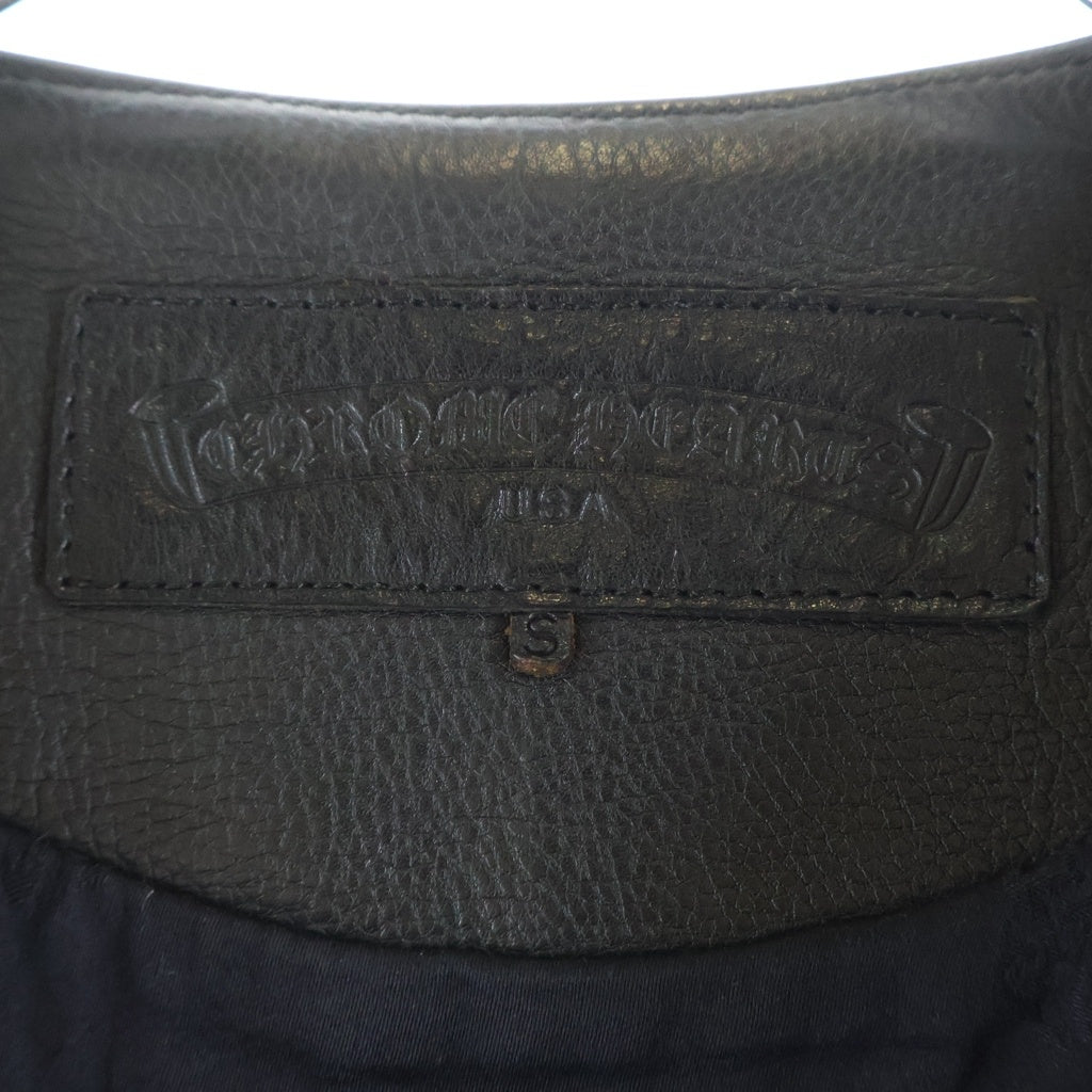 CHROME HEARTS(クロムハーツ) 5BTN VEST 5ボタンレザーベスト ブラック