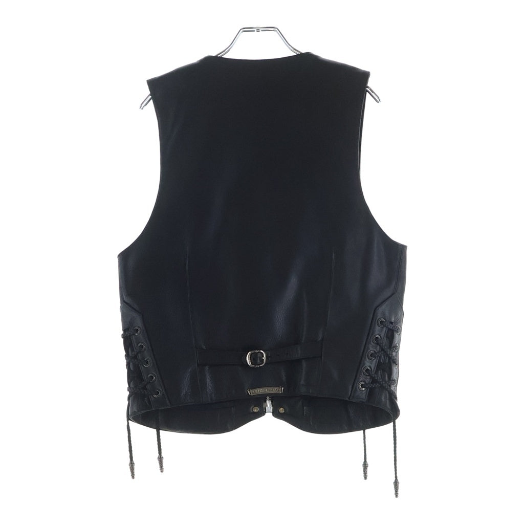 CHROME HEARTS(クロムハーツ) 6BTN ZIP FRNT VEST 6ボタンダガージップレザーベスト