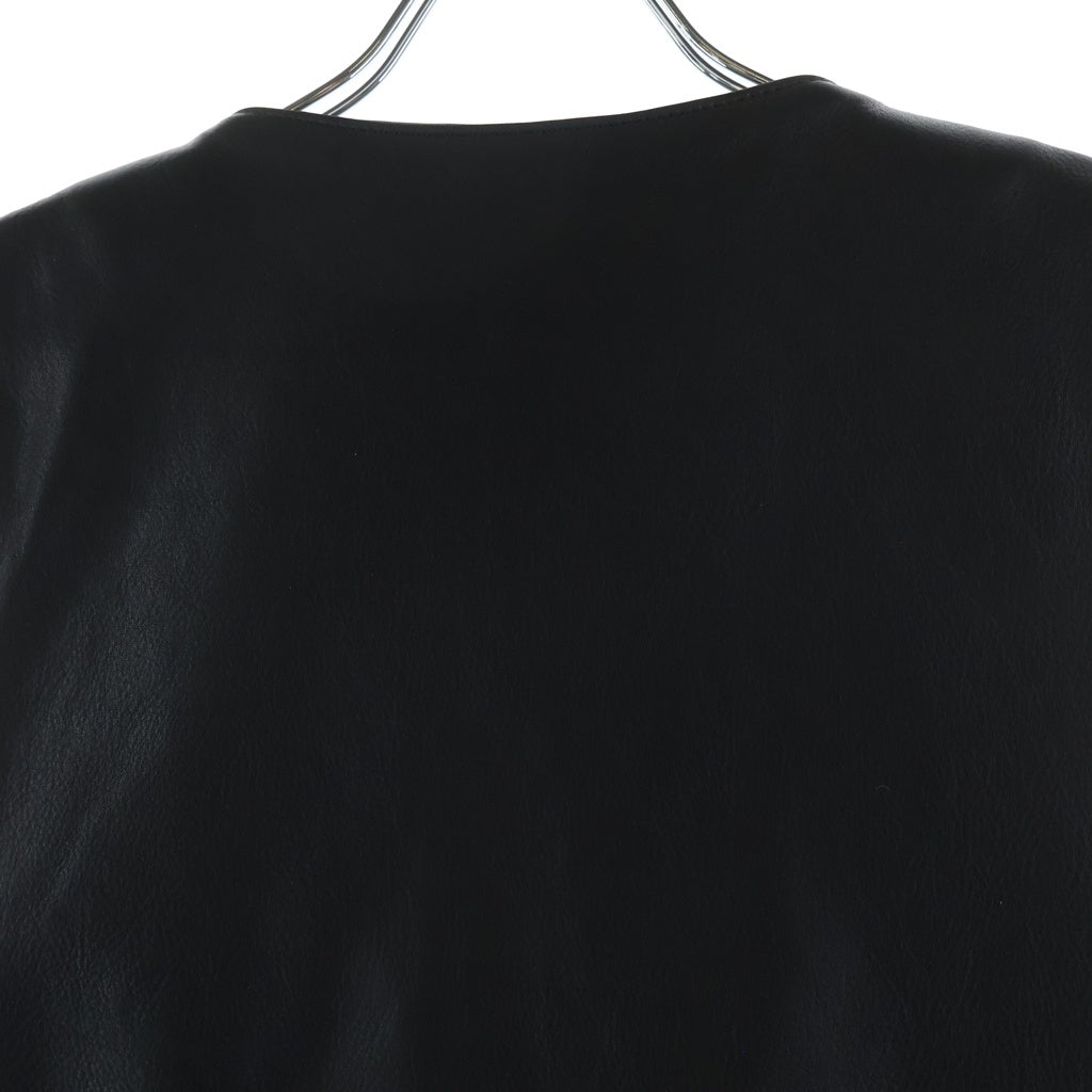 CHROME HEARTS(クロムハーツ) 6BTN ZIP FRNT VEST 6ボタンダガージップレザーベスト