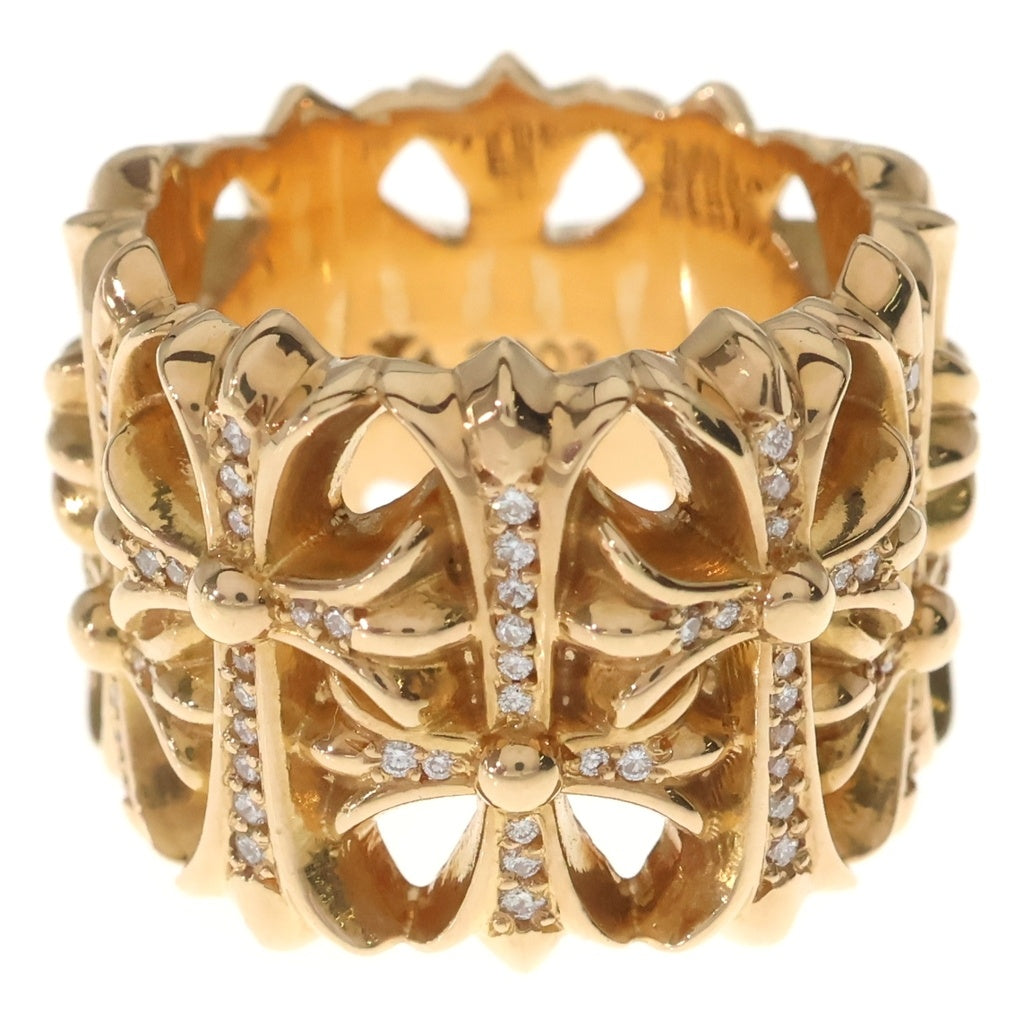 CHROME HEARTS(クロムハーツ) 22K CEMETERY セメタリークロス PAVEダイヤゴールドリング