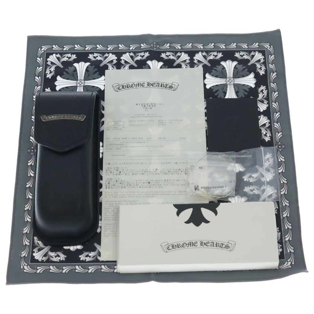 CHROME HEARTS(クロムハーツ) SOFFFFFFFFERSI サイドフローラルテンプルリムレスサングラス 眼鏡