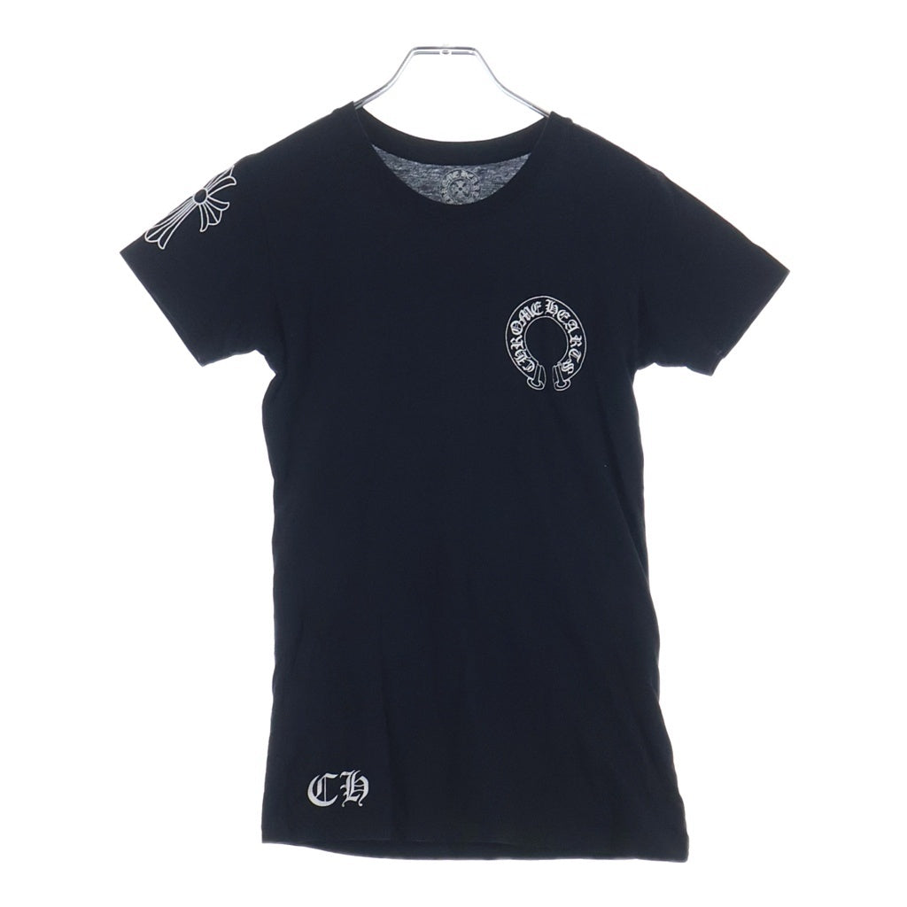CHROME HEARTS(クロムハーツ) OLD Back Scroll Label Logo Tee バックスクロールラベルロゴ クルーネック半袖Tシャツカットソー ブラック ‐