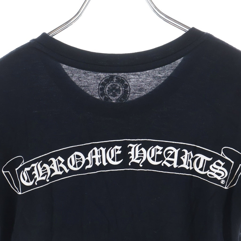 CHROME HEARTS(クロムハーツ) OLD Back Scroll Label Logo Tee バックスクロールラベルロゴ クルーネック半袖Tシャツカットソー ブラック ‐