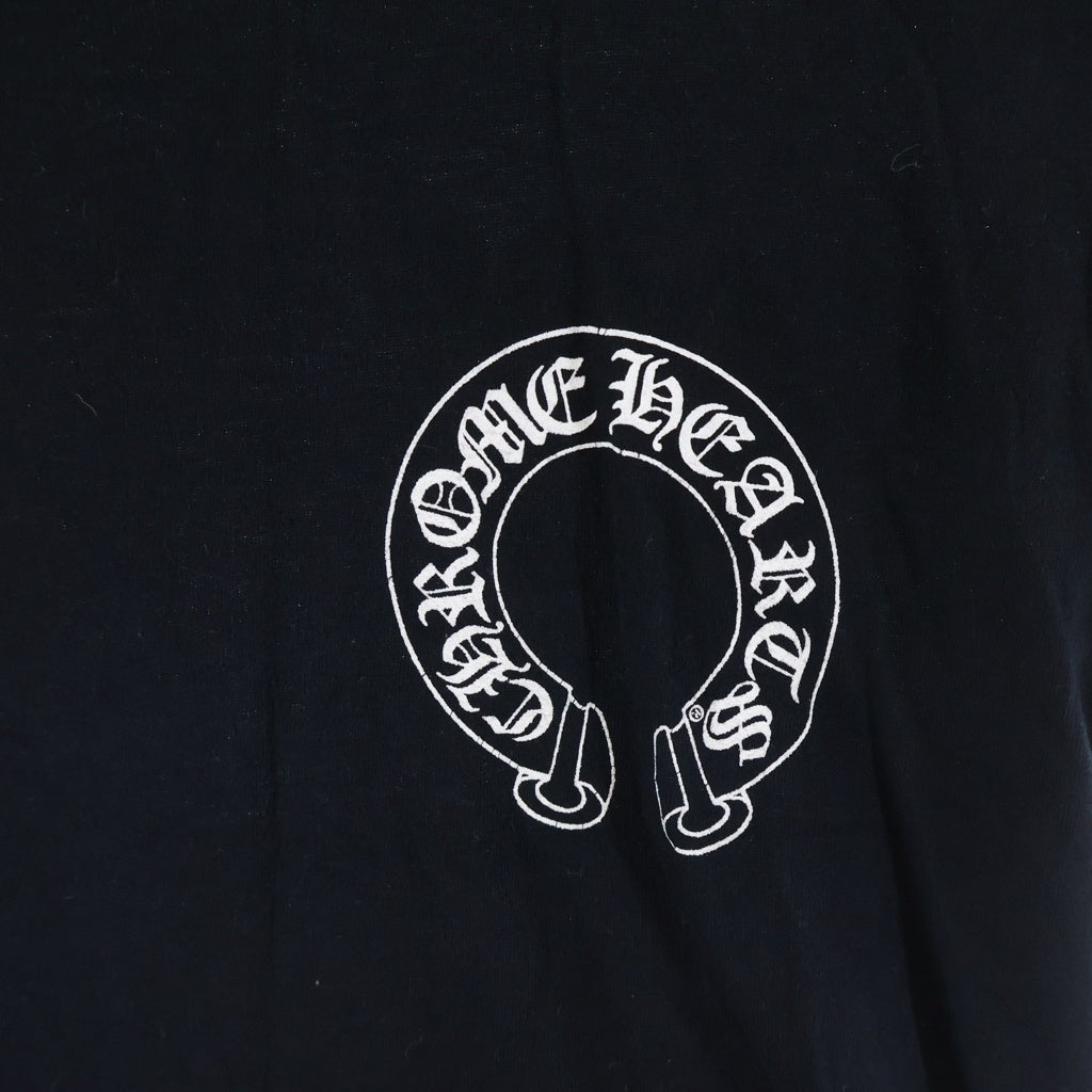 CHROME HEARTS(クロムハーツ) OLD Back Scroll Label Logo Tee バックスクロールラベルロゴ クルーネック半袖Tシャツカットソー ブラック ‐