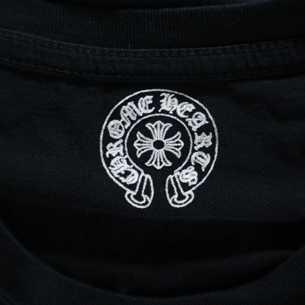 CHROME HEARTS(クロムハーツ) OLD Back Scroll Label Logo Tee バックスクロールラベルロゴ クルーネック半袖Tシャツカットソー ブラック ‐