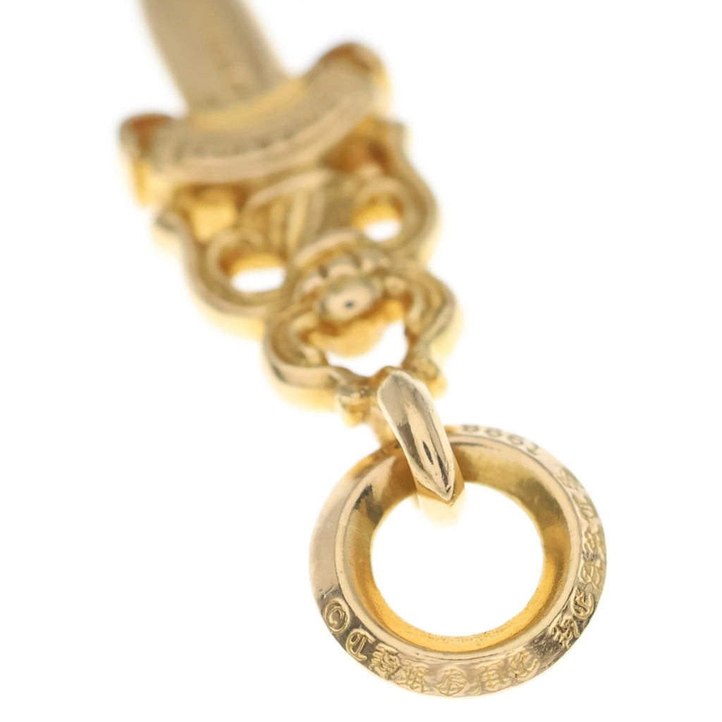 CHROME HEARTS(クロムハーツ) 22K #5DAGGER P SAP #5ダガーチャーム PAVEサファイア ゴールドネックレストップ ‐