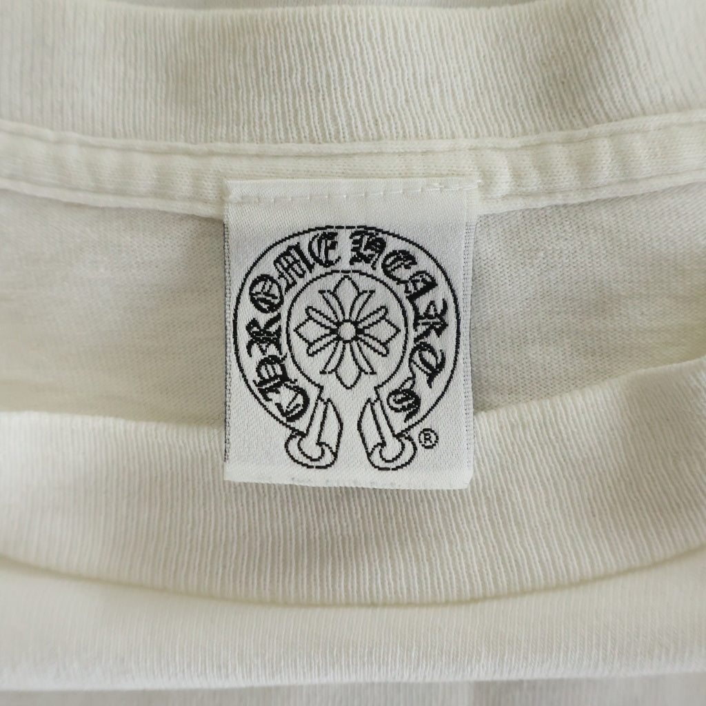 CHROME HEARTS(クロムハーツ) OLD オールド袖フローラル ホースシュープリント 長袖Tシャツカットソー ブラック/ホワイト