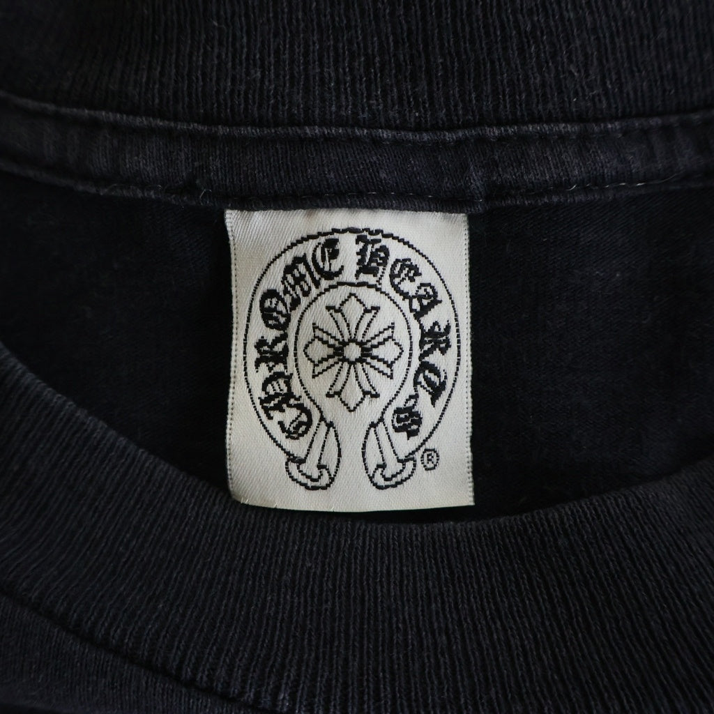 CHROME HEARTS(クロムハーツ) OLD オールド袖フローラル ホースシュープリント 長袖Tシャツカットソー ブラック/レッド