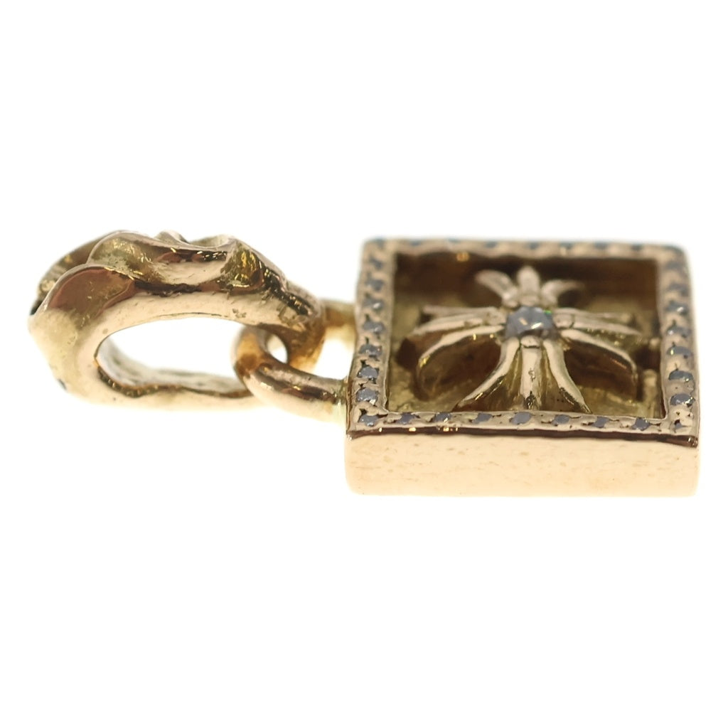 CHROME HEARTS(クロムハーツ) 22K FRAMED CH PLUS P DIA フレームドCHプラス PAVEダイヤ ペンダントトップ ゴールド ‐