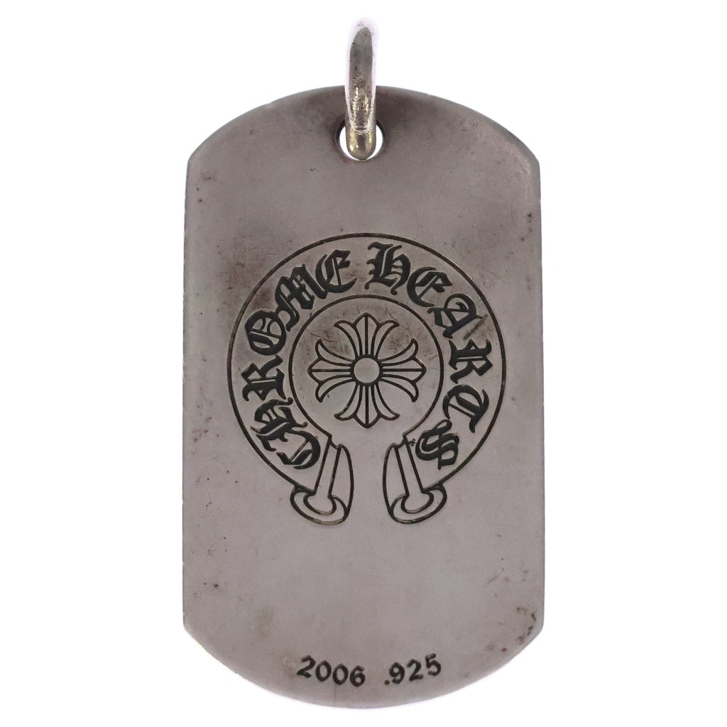 CHROME HEARTS(クロムハーツ) D TAG LRG LTD ホノルル限定 ラージドッグタグ ネックレストップ シルバー ‐