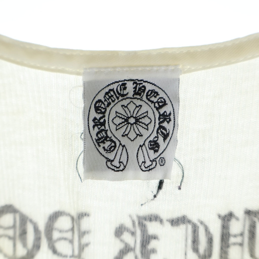CHROME HEARTS(クロムハーツ) RIB TANK 英字プリントタンクトップ ホワイト ‐