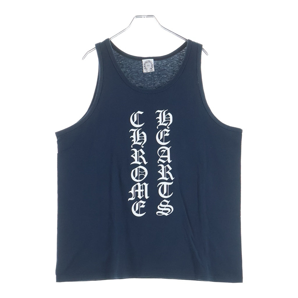 CHROME HEARTS(クロムハーツ) OLD オールド 英字ロゴプリント タンクトップ カットソー ネイビー ‐