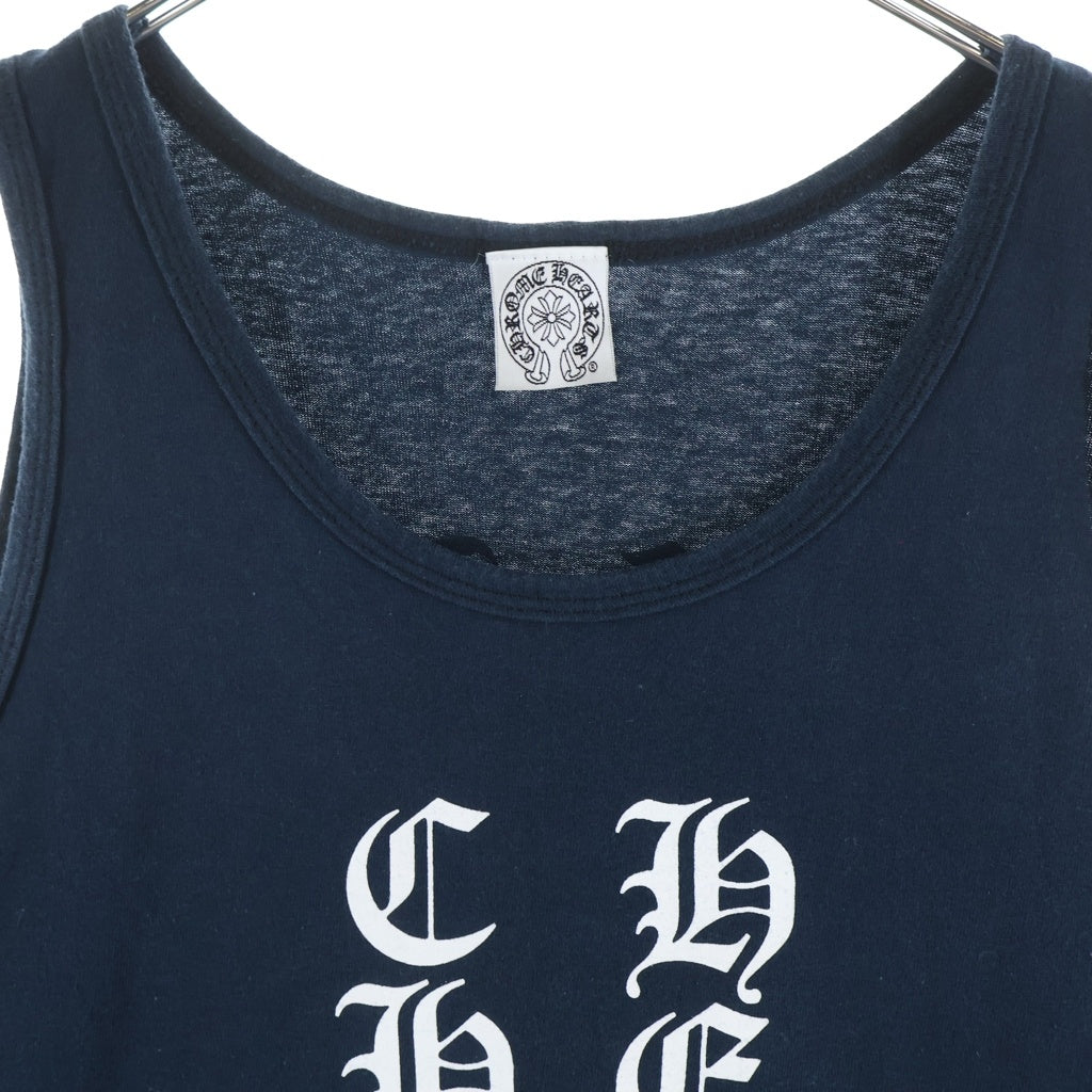 CHROME HEARTS(クロムハーツ) OLD オールド 英字ロゴプリント タンクトップ カットソー ネイビー ‐