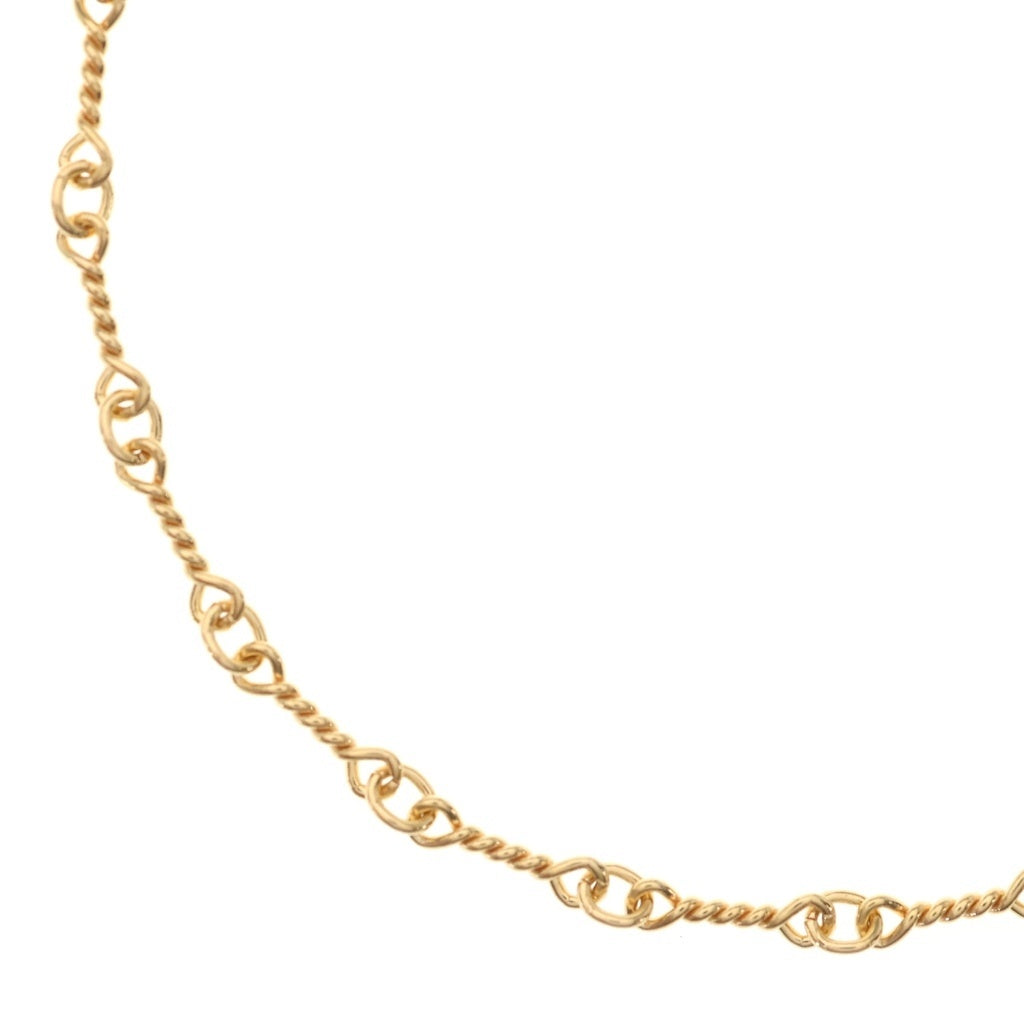 CHROME HEARTS(クロムハーツ) 22K NECKCHAIN T24 ツイストチェーン24inch ゴールドネックレス ‐