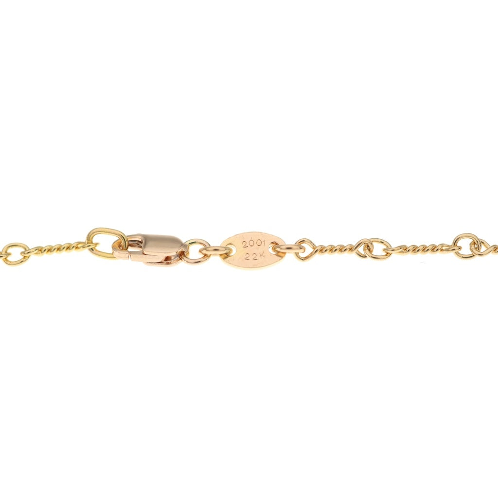 CHROME HEARTS(クロムハーツ) 22K NECKCHAIN T24 ツイストチェーン24inch ゴールドネックレス ‐