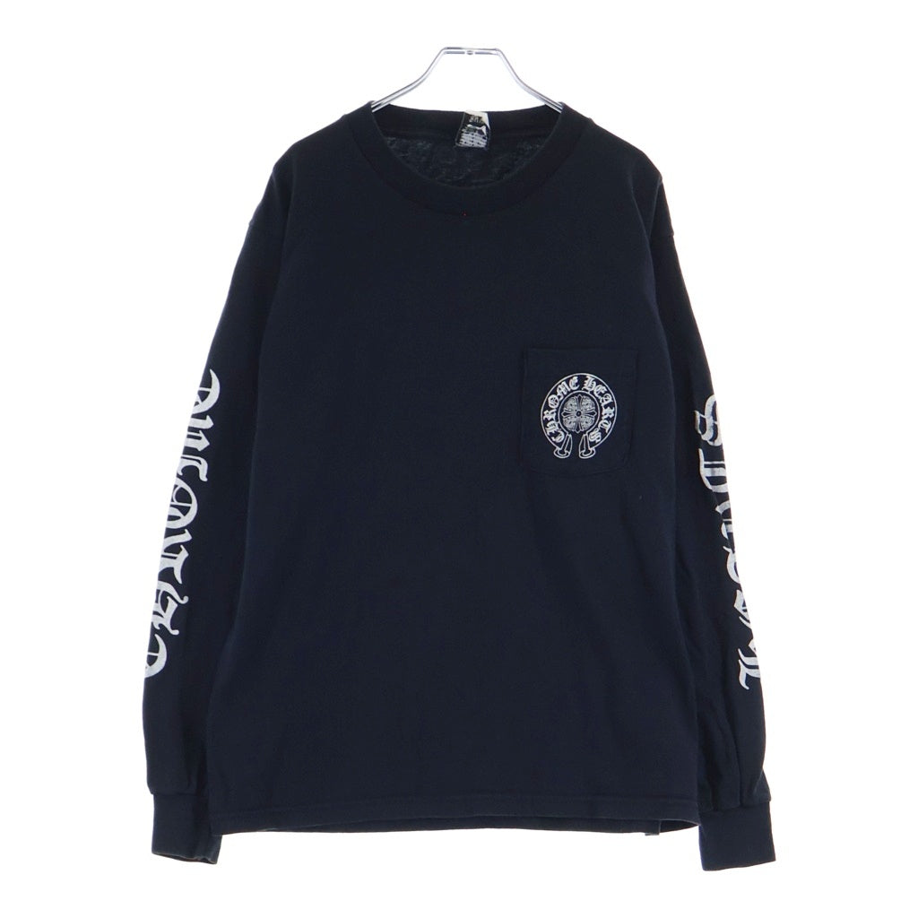 CHROME HEARTS(クロムハーツ) OLD CH L S 1 ホースシュープリントロングスリーブTシャツ クルーネック長袖Tシャツ カットソー ブラック