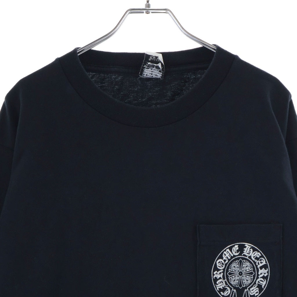 CHROME HEARTS(クロムハーツ) OLD CH L S 1 ホースシュープリントロングスリーブTシャツ クルーネック長袖Tシャツ カットソー ブラック