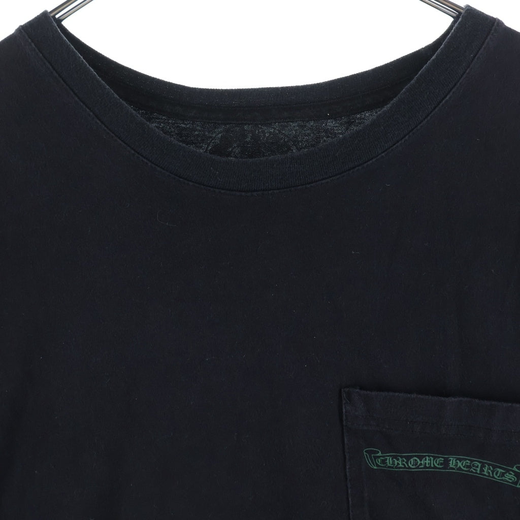 CHROME HEARTS(クロムハーツ) Back Cemetery CH L/S バックセメタリークロス 長袖Tシャツ カットソー ブラック/グリーン -