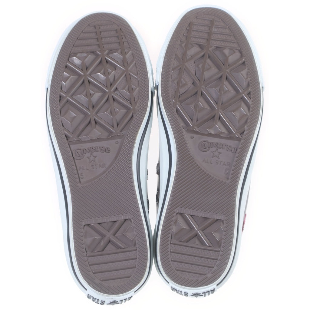 CHROME HEARTS(クロムハーツ) CH CONVERSE LEATHER MULTI CROSS PATCH シルバー装飾 マルチクロスパッチ付き レザーハイカットスニーカー ブラック/マルチ US5/24CM レディース