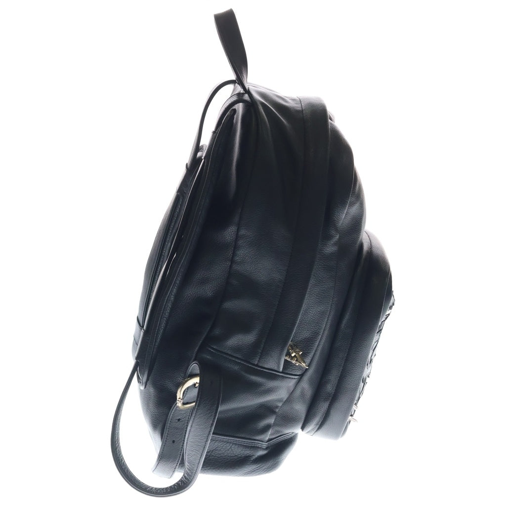 CHROME HEARTS(クロムハーツ) 7TH GRADE セメタリークロスパッチレザーリュック ブラック/シルバー ‐