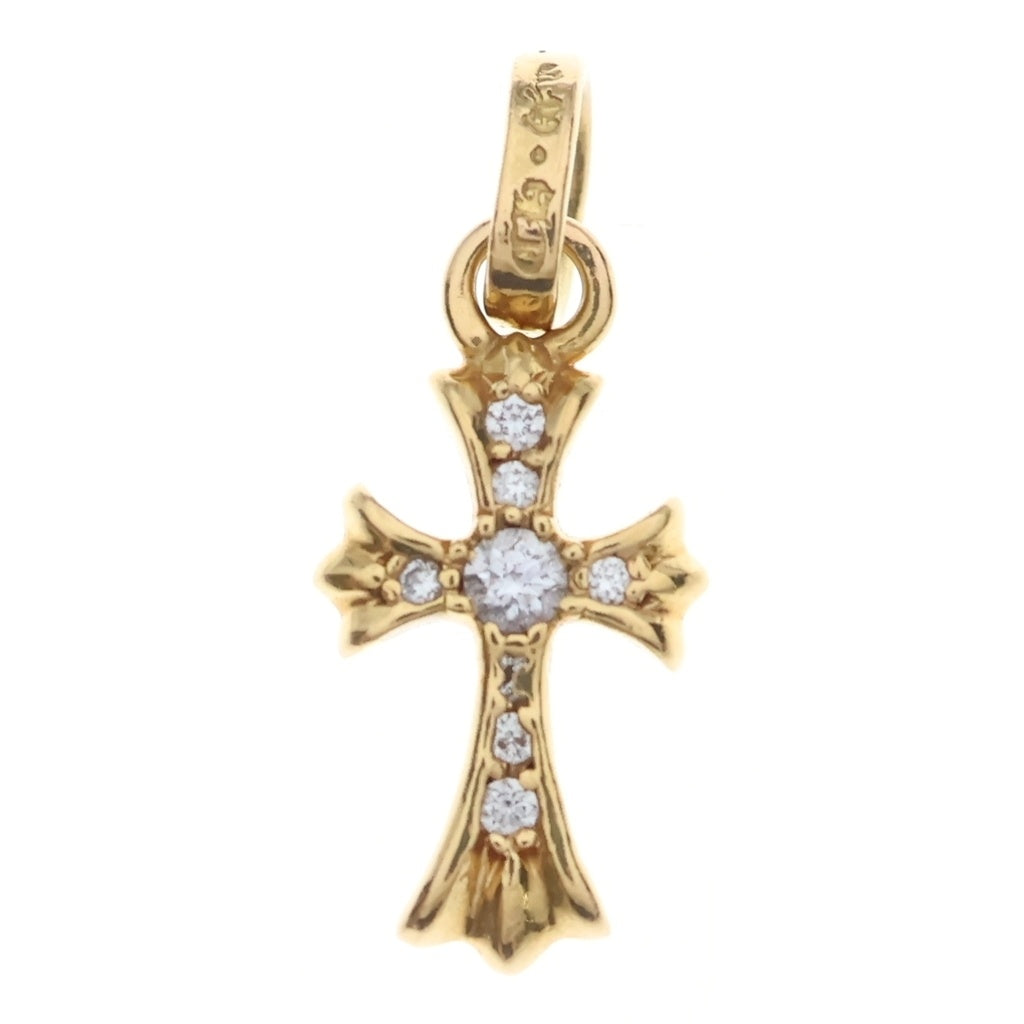 CHROME HEARTS(クロムハーツ) 22K CRS BBYFAT P DIA ベイビーファットクロス PAVEダイヤ ペンダントトップ ゴールド ‐