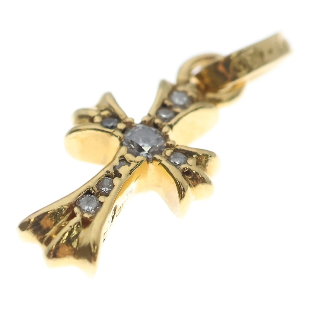 CHROME HEARTS(クロムハーツ) 22K CRS BBYFAT P DIA ベイビーファットクロス PAVEダイヤ ペンダントトップ ゴールド ‐