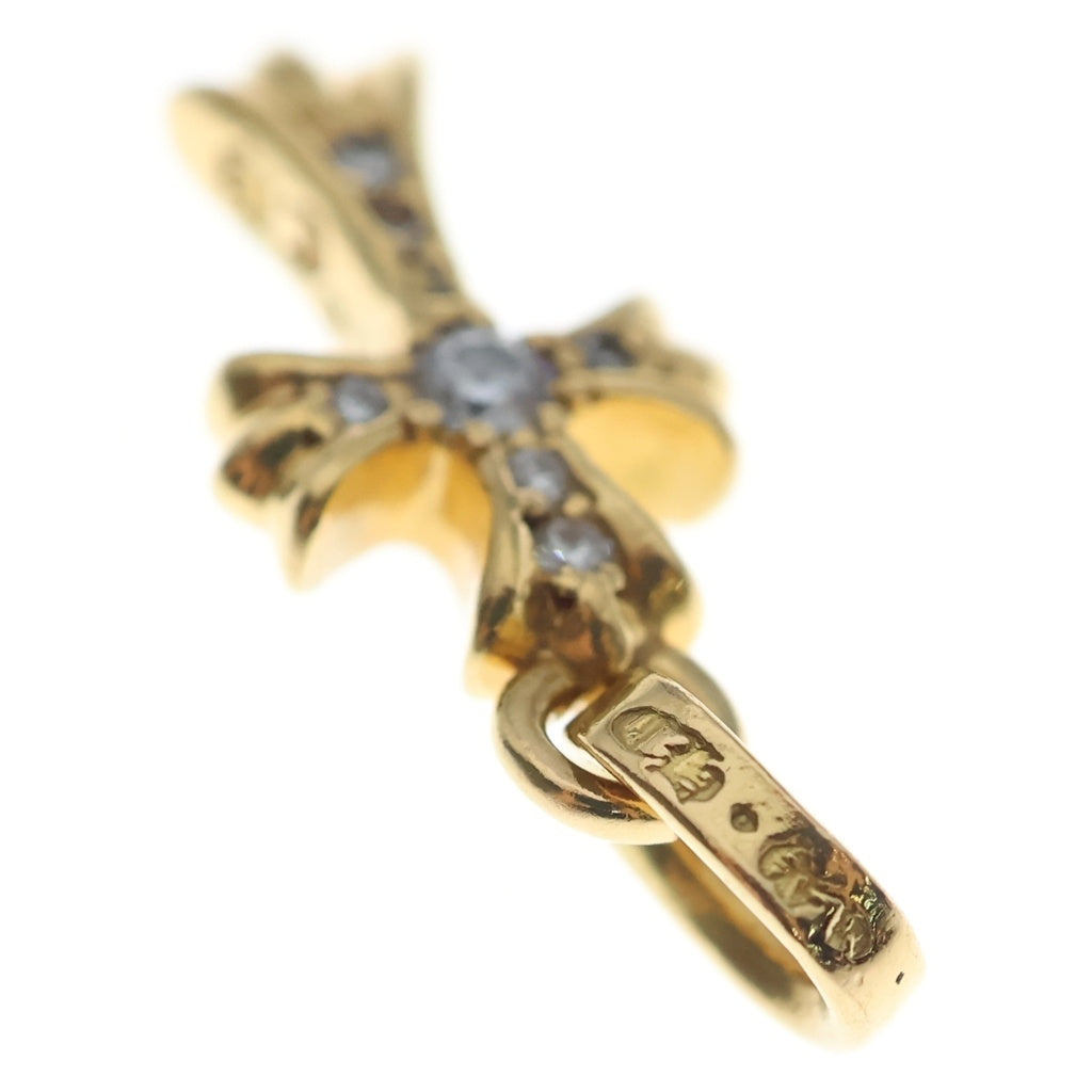 CHROME HEARTS(クロムハーツ) 22K CRS BBYFAT P DIA ベイビーファットクロス PAVEダイヤ ペンダントトップ ゴールド ‐