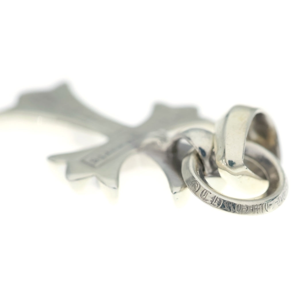 CHROME HEARTS(クロムハーツ) CH CRS SML W/BALE P/D/スモールCHクロスベイル PAVEダイヤ/Wベイル/シルバーネックレストップ -