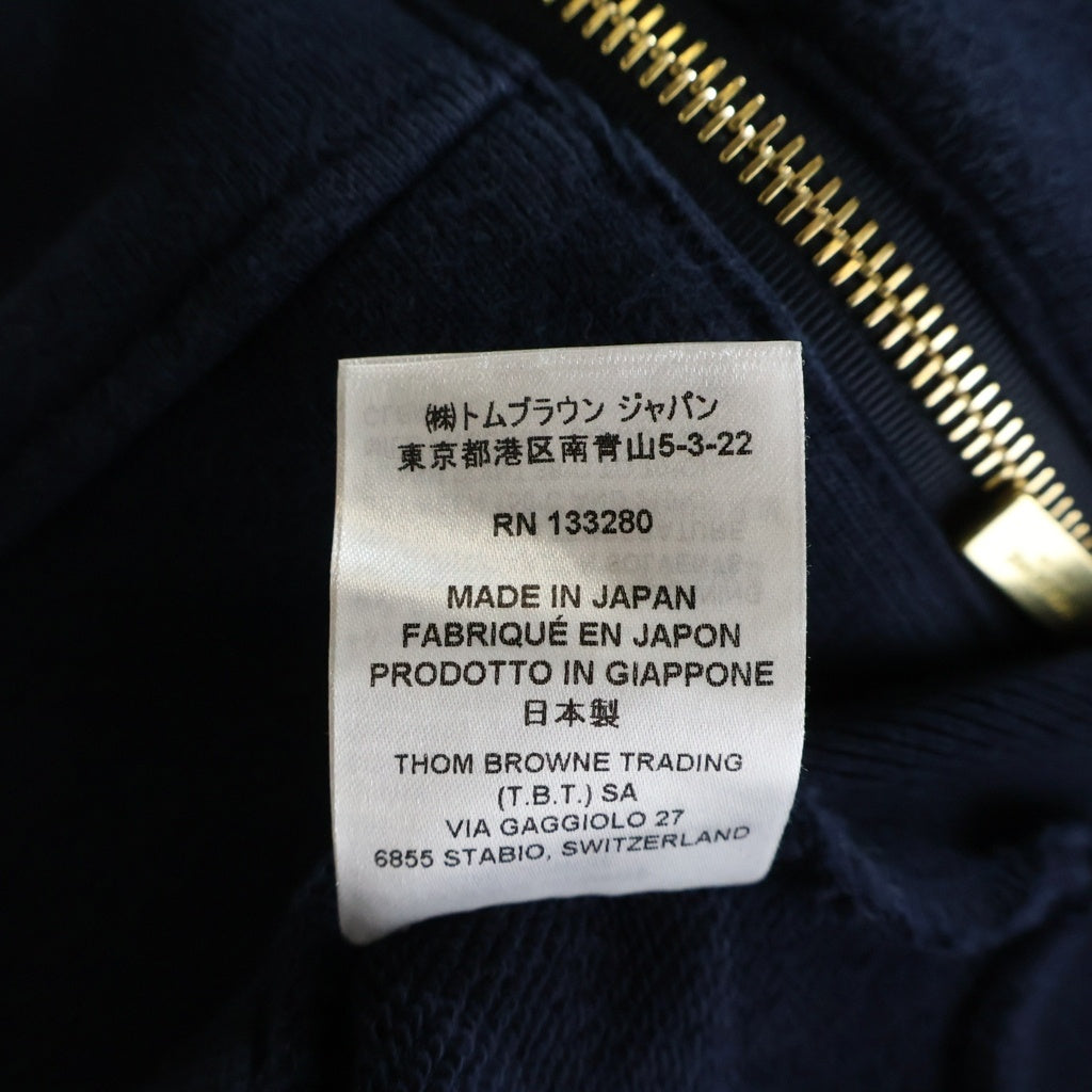 THOM BROWNE(トムブラウン) 4-BAR MJT022H-00535-461 クラシック ループバック フルジップアップ フーディー