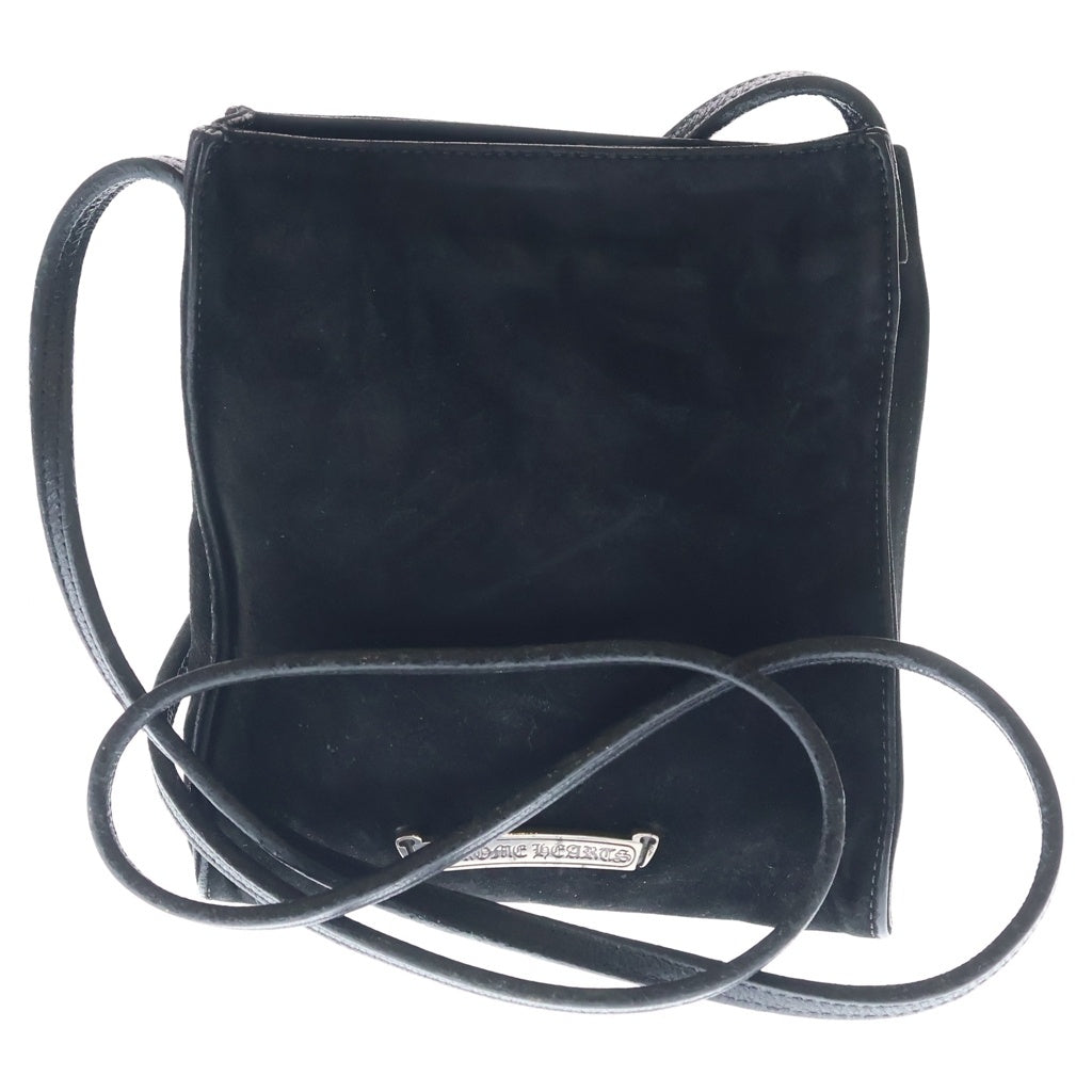 CHROME HEARTS(クロムハーツ) SQ PKT 3CEME CRS スクエアポケット 3クロスパッチスエードショルダーバッグ