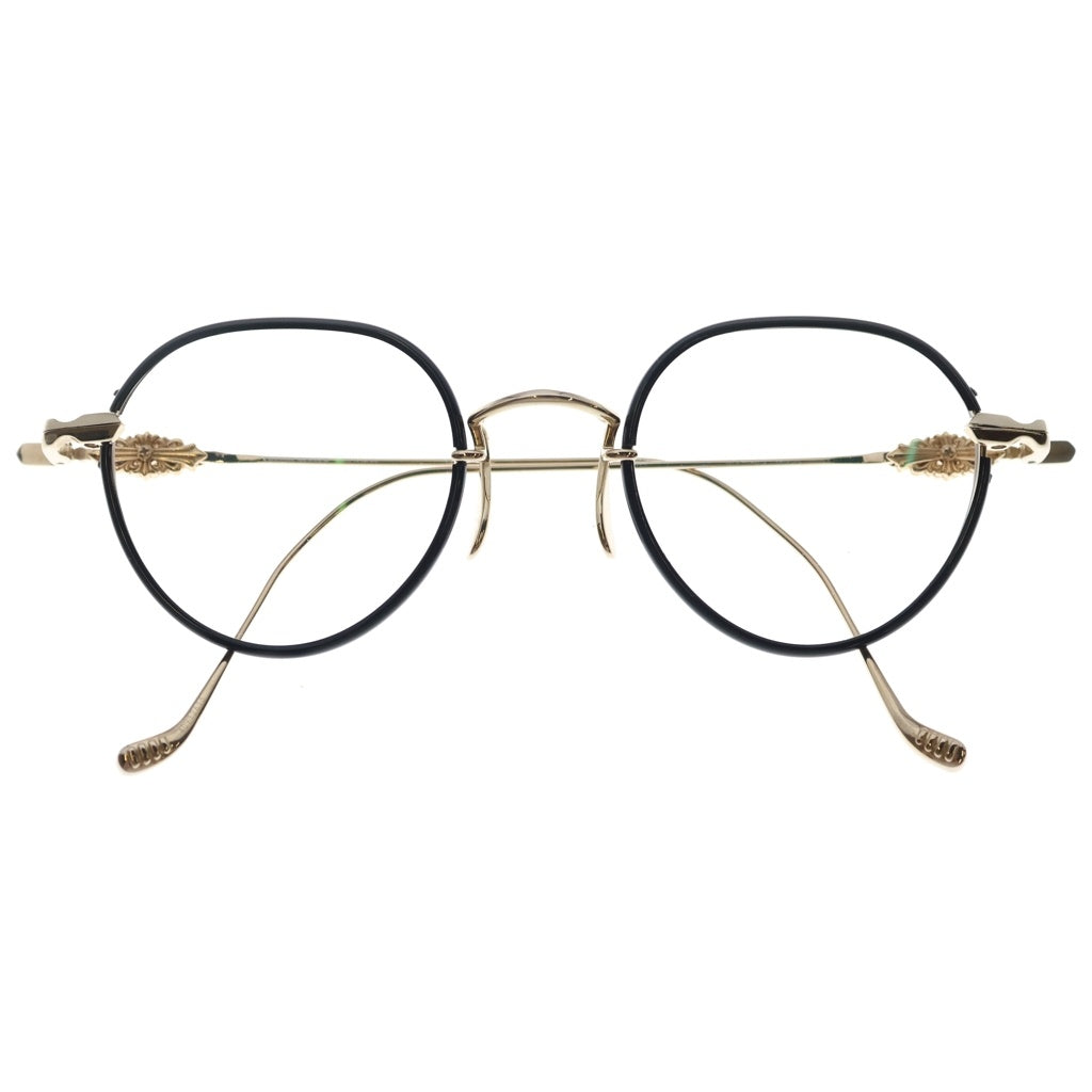 CHROME HEARTS(クロムハーツ) VAGIDICTORIAN ヴァジディクトリアン フローラルクロス メガネ 眼鏡 ゴールド