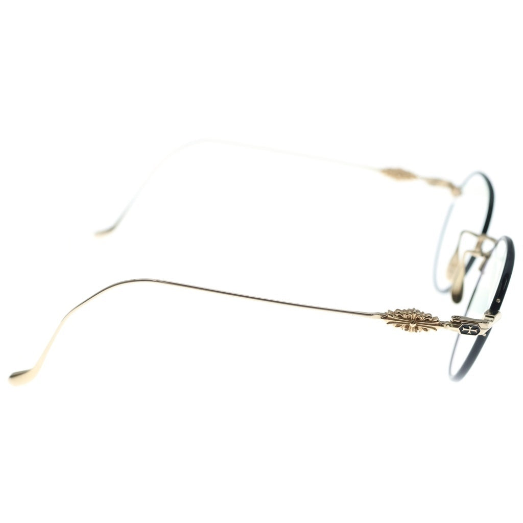 CHROME HEARTS(クロムハーツ) VAGIDICTORIAN ヴァジディクトリアン フローラルクロス メガネ 眼鏡 ゴールド