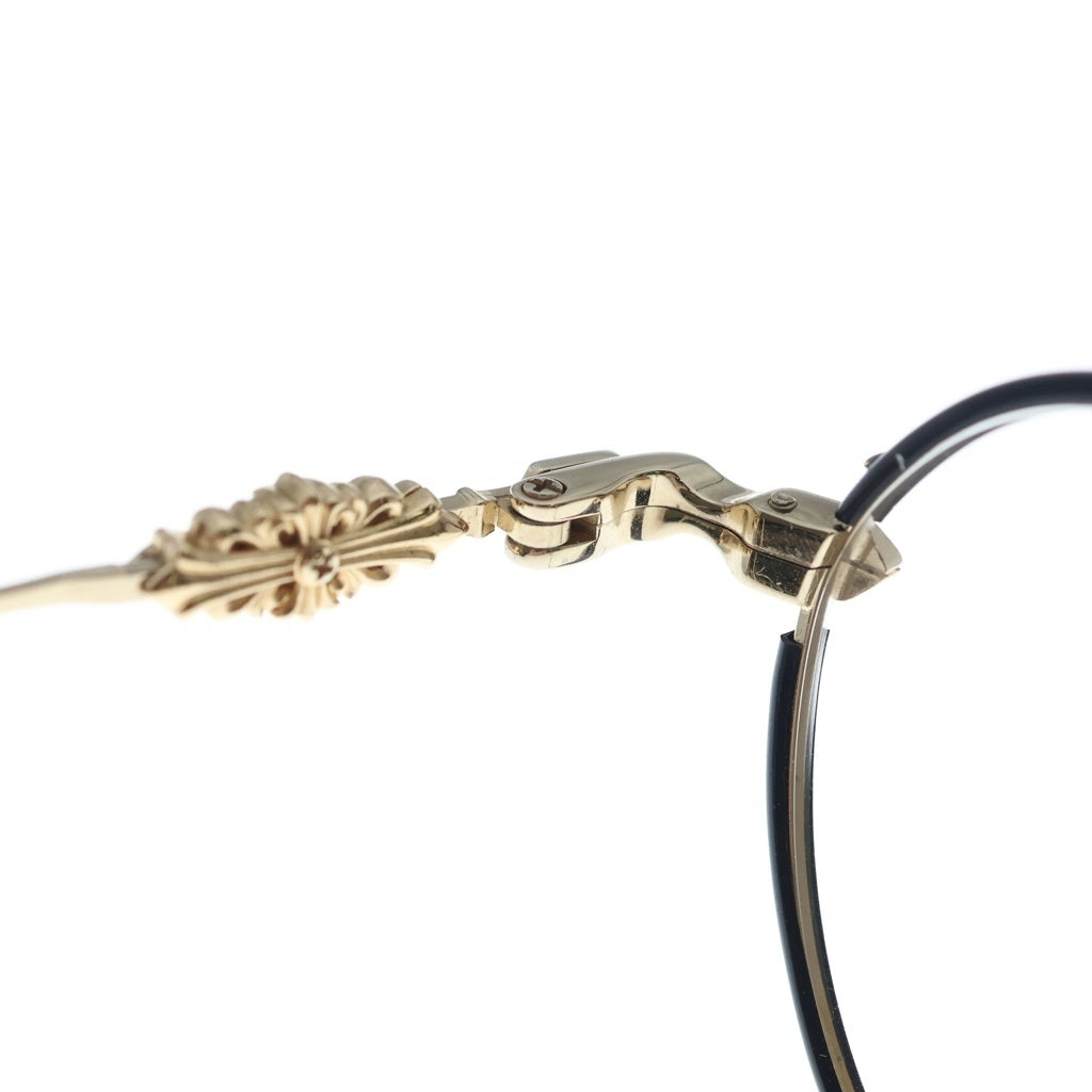 CHROME HEARTS(クロムハーツ) VAGIDICTORIAN ヴァジディクトリアン フローラルクロス メガネ 眼鏡 ゴールド