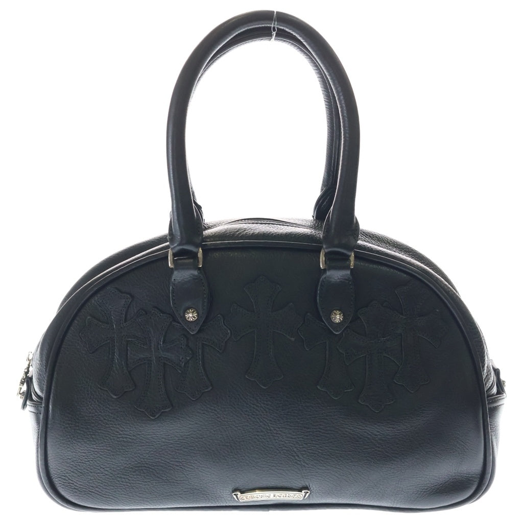 CHROME HEARTS(クロムハーツ) GYM SM ジムバッグ 現行型CHチャーム付きスモールレザーハンドバッグ ブラック