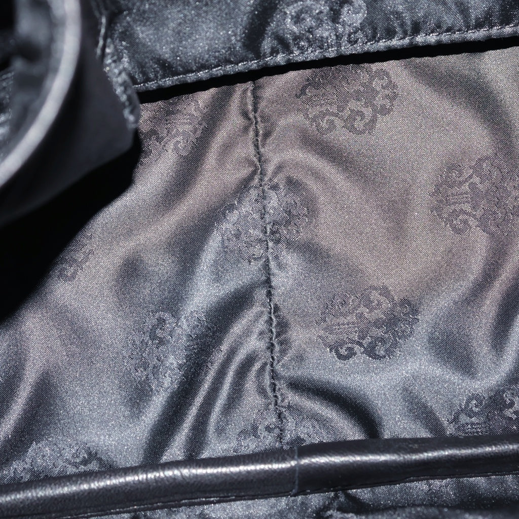 CHROME HEARTS(クロムハーツ) GYM SM ジムバッグ 現行型CHチャーム付きスモールレザーハンドバッグ ブラック