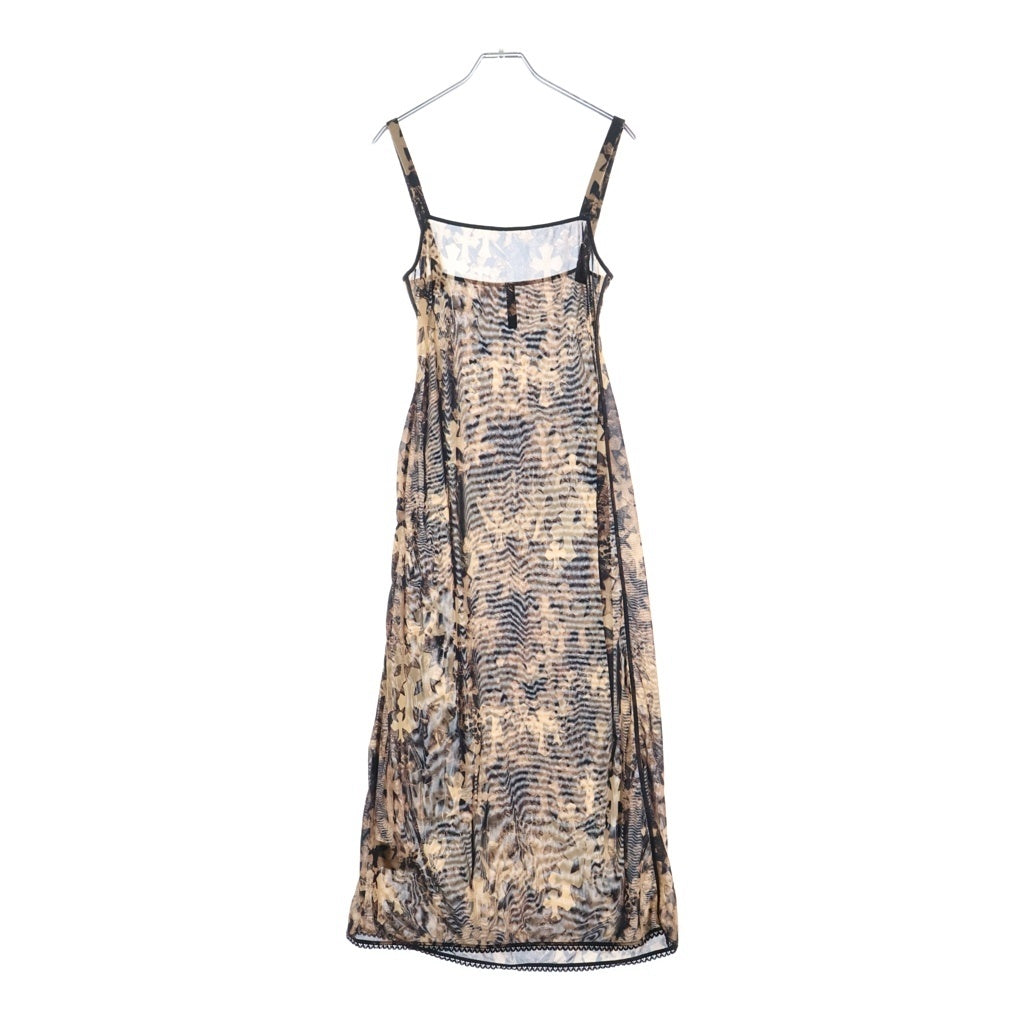 CHROME HEARTS(クロムハーツ) SHEER MESH DRESS セメタリー総柄シアーワンピース ‐ レディース