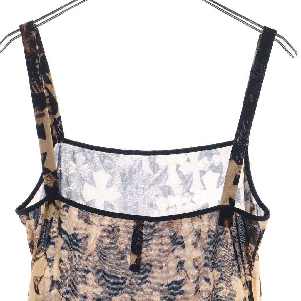 CHROME HEARTS(クロムハーツ) SHEER MESH DRESS セメタリー総柄シアーワンピース ‐ レディース