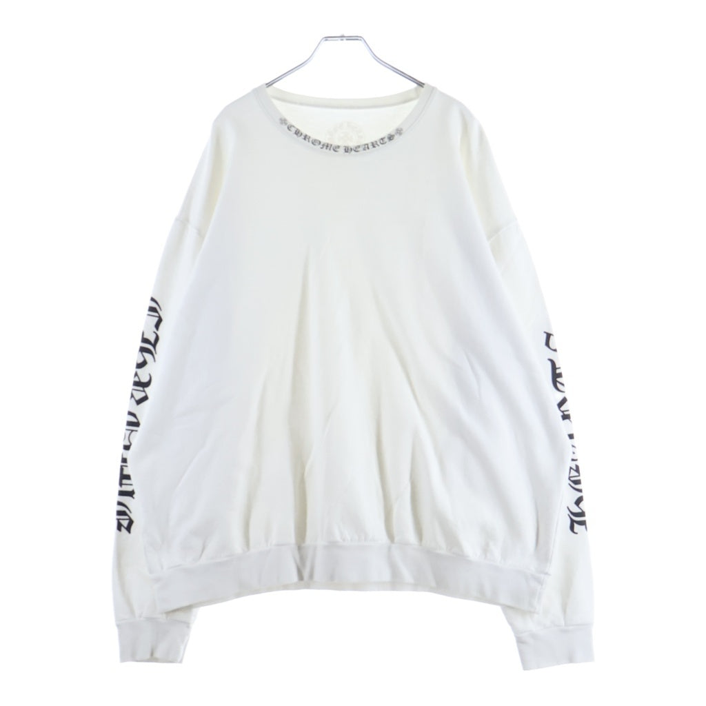 CHROME HEARTS(クロムハーツ) SWTSHRT PLVR ネックロゴクルーネックスウェット ‐