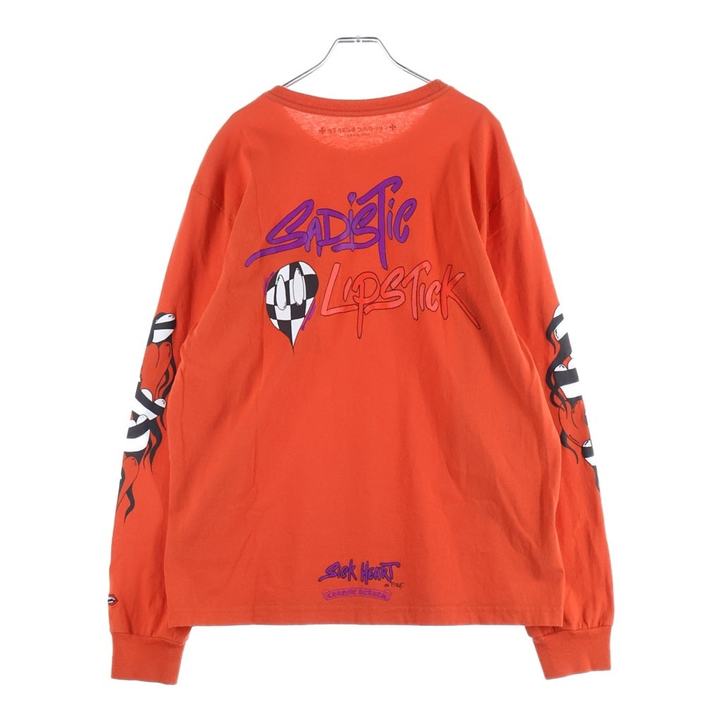CHROME HEARTS(クロムハーツ) PPO SPARK THE HEART LS MATTY BOYプリント長袖カットソー レッド ‐
