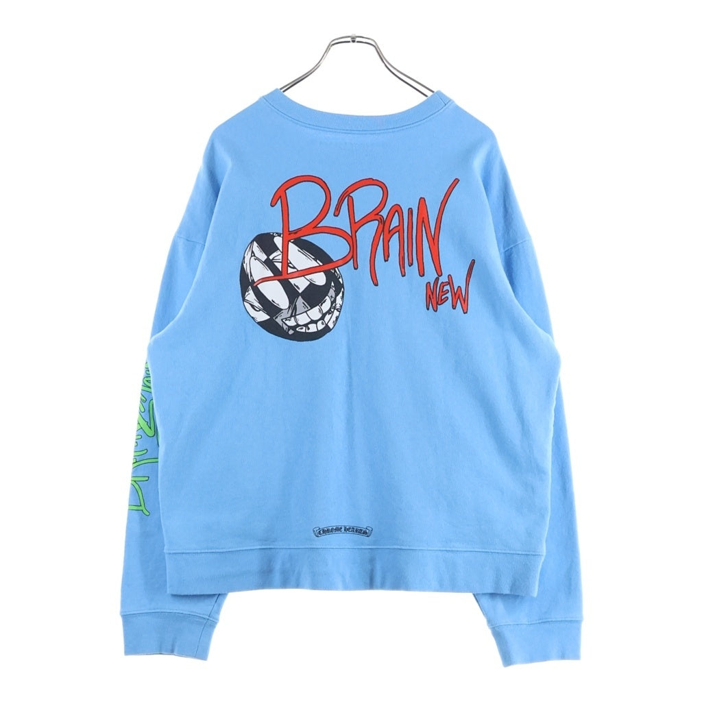 CHROME HEARTS(クロムハーツ) PPO BRAIN NEW SWTSHRT マッティボーイ ブレインニュー クルーネック長袖スウェットトレーナー ブルー ‐