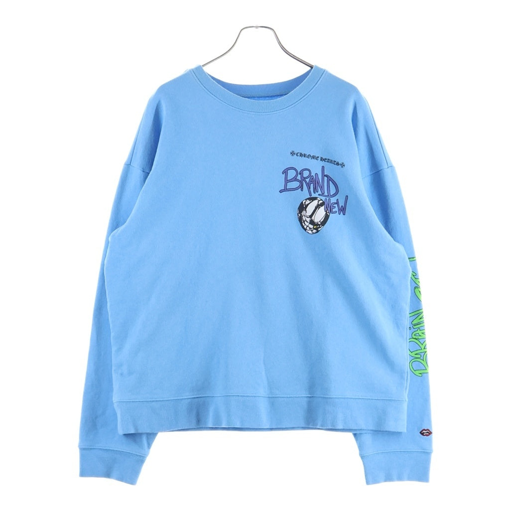 CHROME HEARTS(クロムハーツ) PPO BRAIN NEW SWTSHRT マッティボーイ ブレインニュー クルーネック長袖スウェットトレーナー ブルー ‐