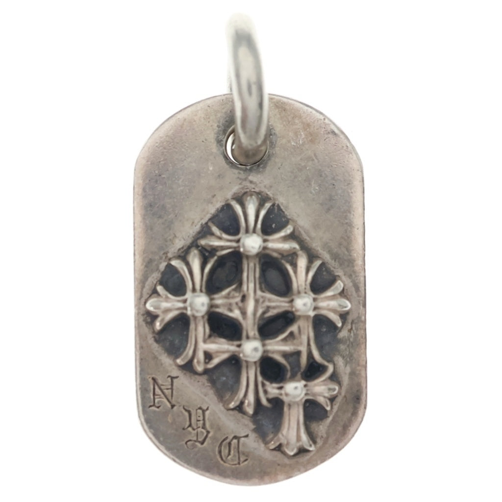 CHROME HEARTS(クロムハーツ) RAISED DOGTAG レイズドドッグタグ チャーム シルバーネックレストップ