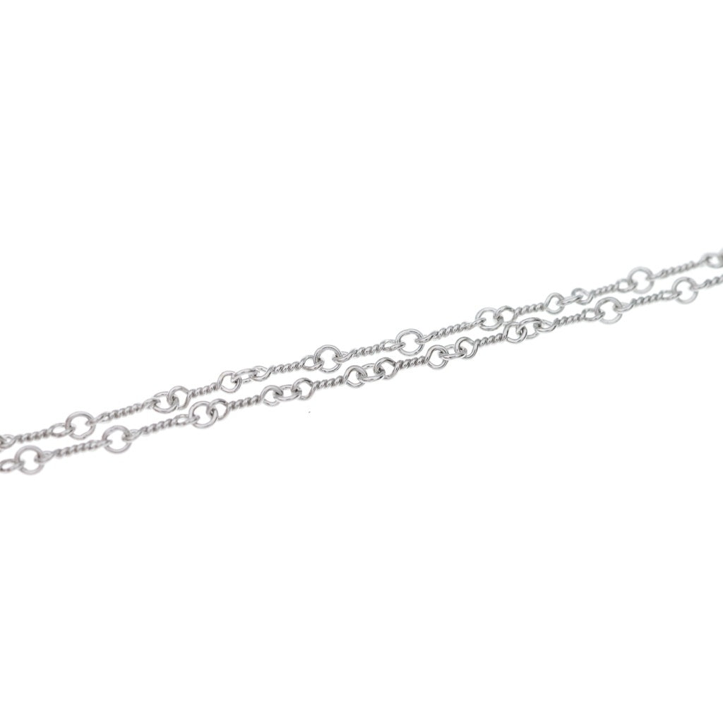 CHROME HEARTS(クロムハーツ) 18KWG NECKCHAIN T18 ツイストチェーン18inch ホワイトゴールドネックレス -